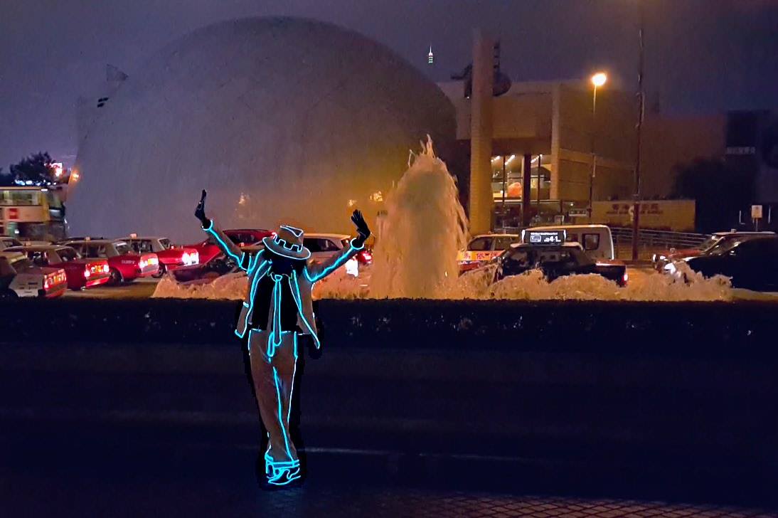 LED Tron Dancers performance